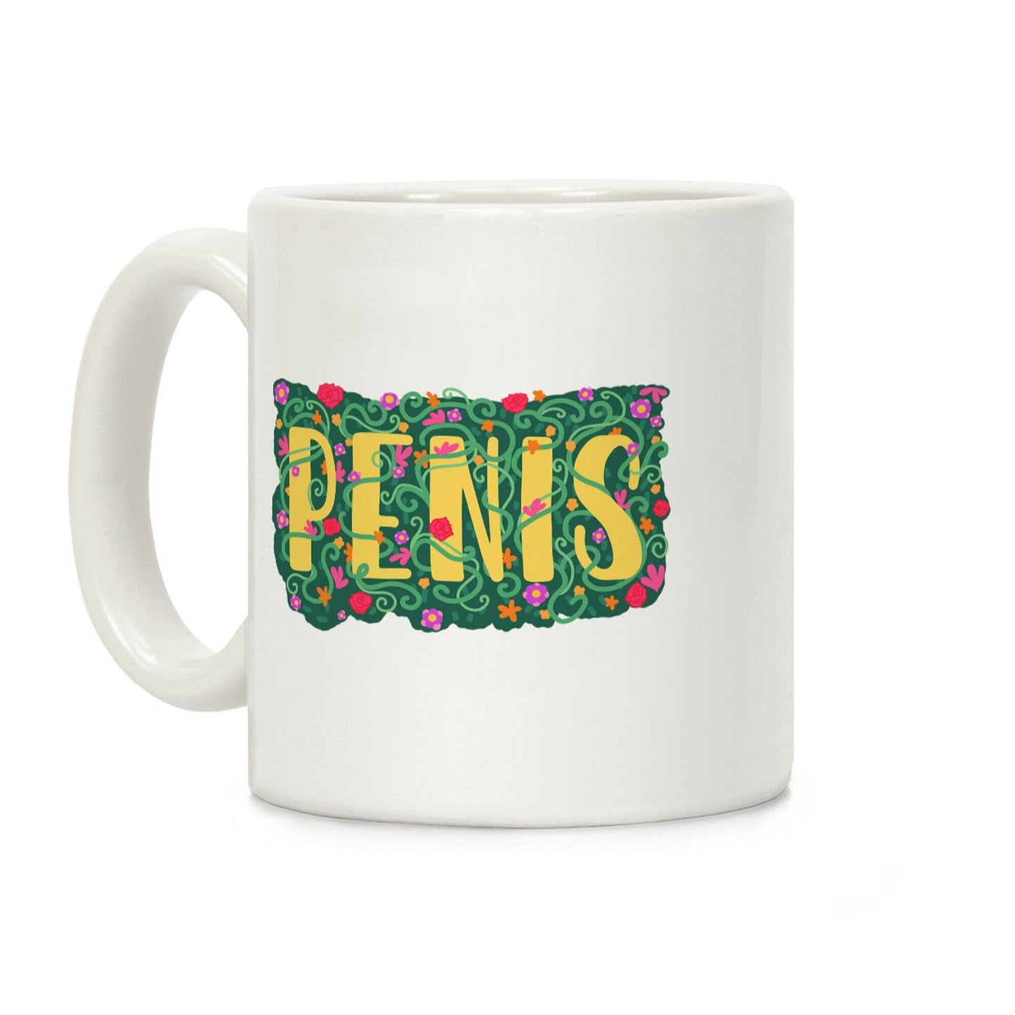 Hidden Penis Typography Coffee Mug