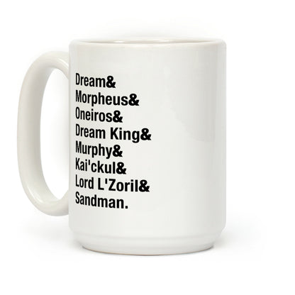 Sandman Name List Coffee Mug