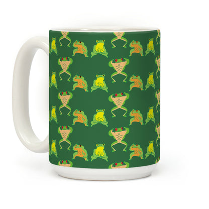 Buff Frog Pattern Coffee Mug
