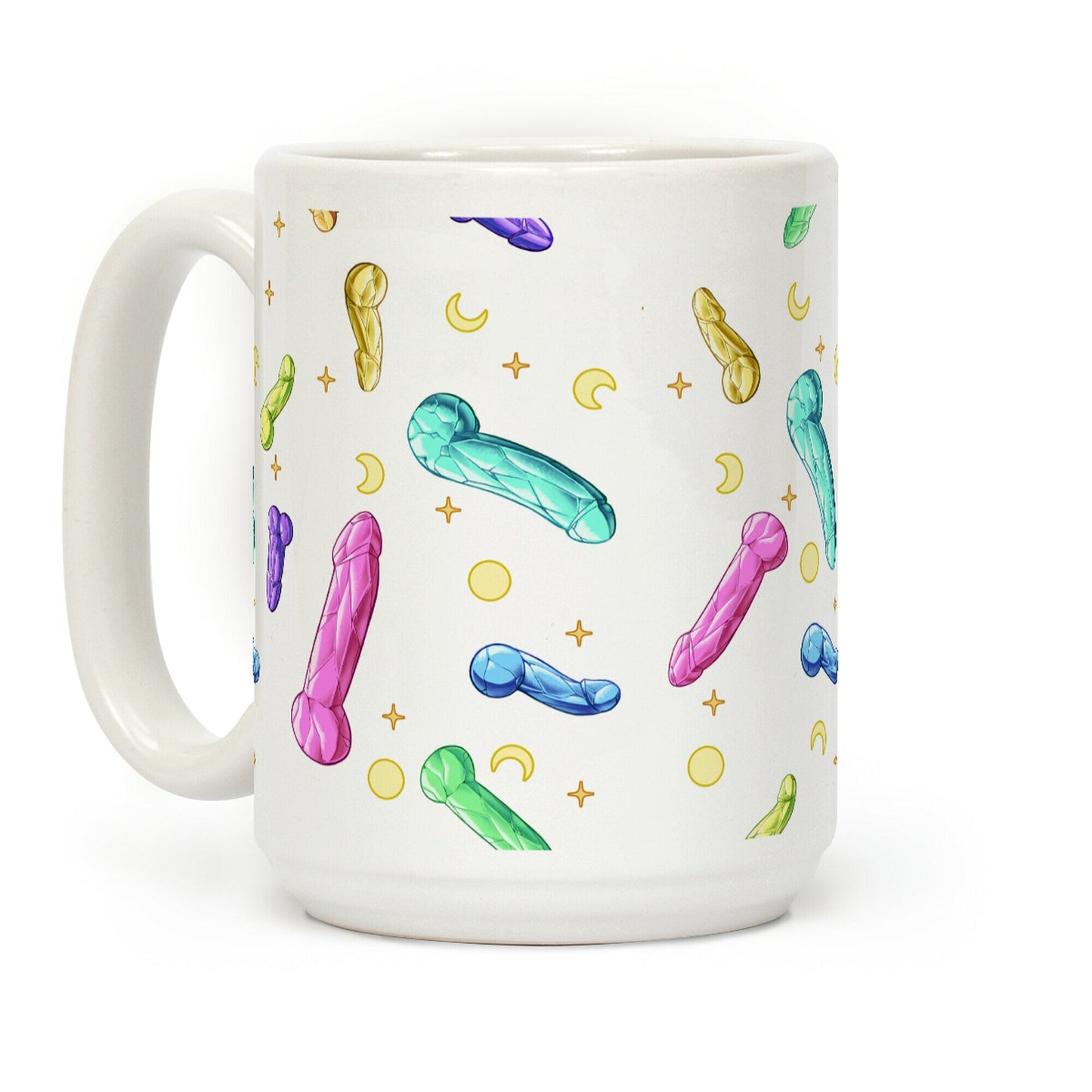 Penis Crystal Pattern Coffee Mug