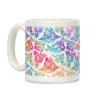 Floral Penis Rainbow Coffee Mug