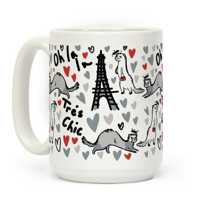 French Fashion Model Ferrets Coffee Mug