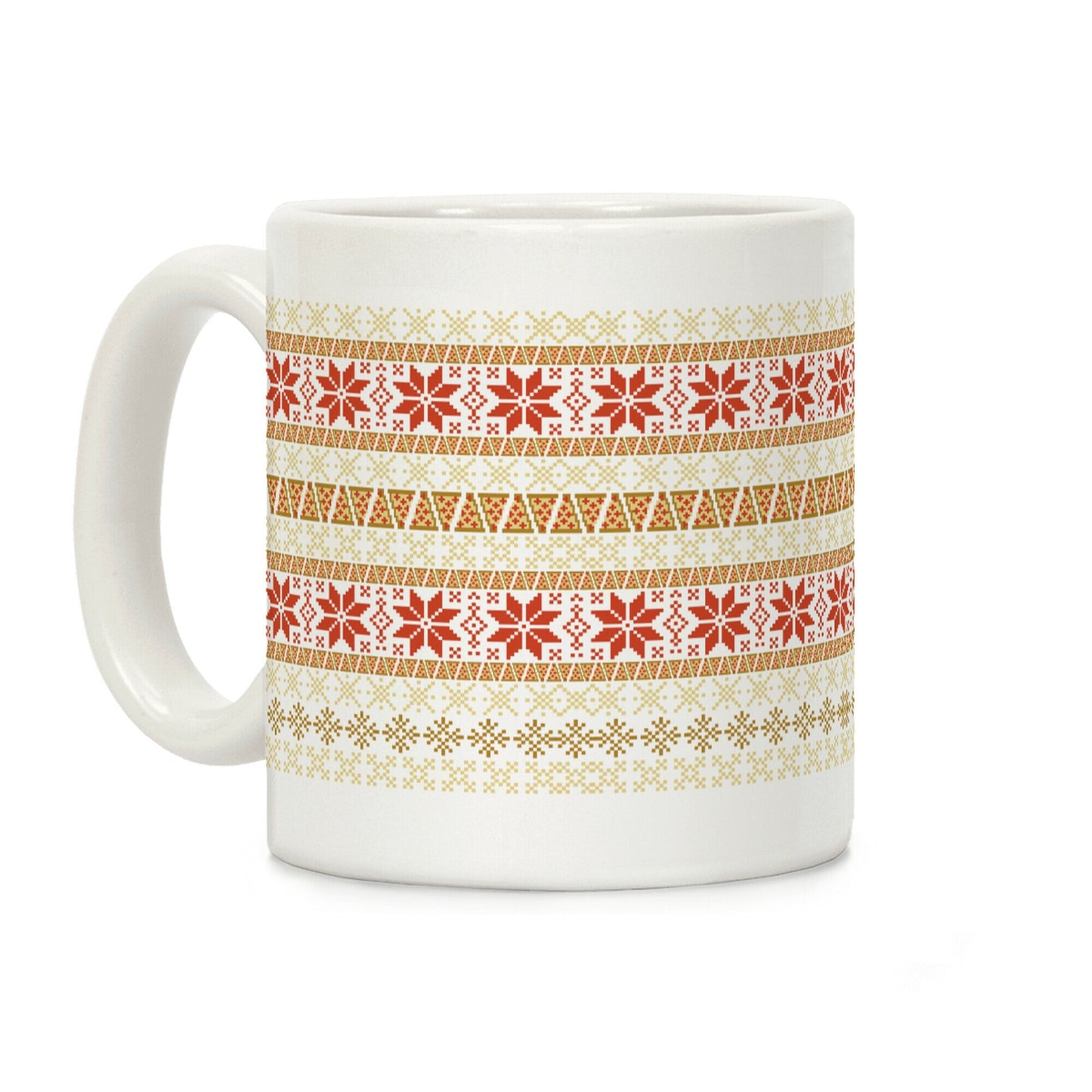 Merry Pizza Sweater Pattern Coffee Mug