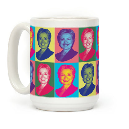 Pop Art Hillary Clinton Pattern Coffee Mug