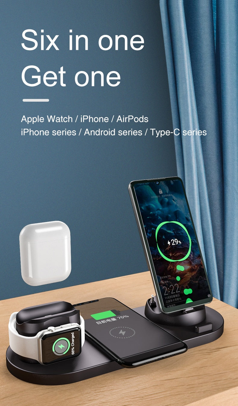 Iphone Wireless Charger 6 In 1