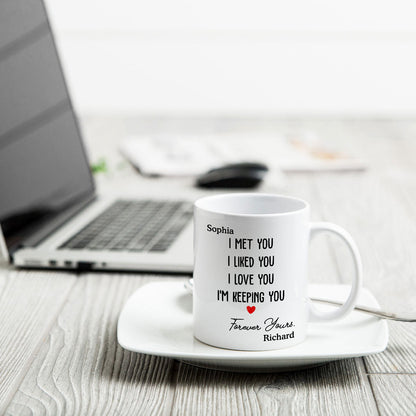 Forever Yours Couple Anniversary Gift Personalized Mug