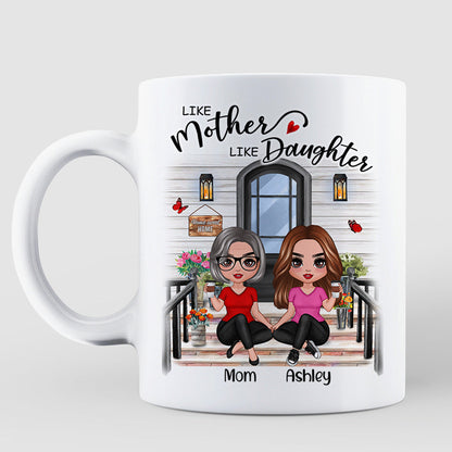 Doll Mother Daughter Front Porch Personalized Mug