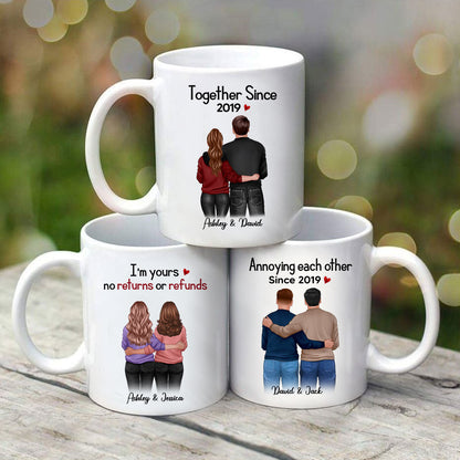 Standing Back View Couple Anniversary Gift For Him Gift For Her Personalized Mug