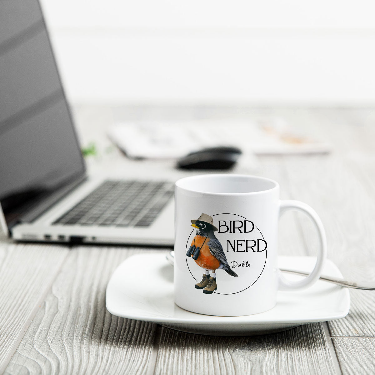 Bird Nerd Funny Bird Watcher Mug, Twitcher Mug, Gift for Bird Lover Personalized Mug