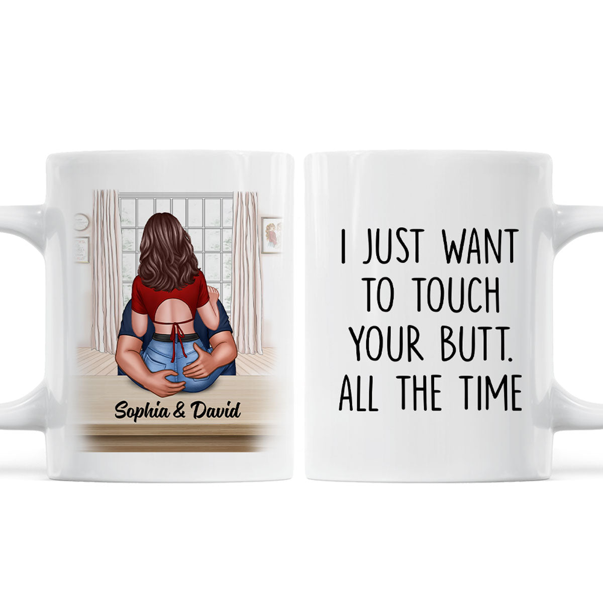 You're Hotter Than This Coffee Man Embracing Woman Back View Personalized Mug