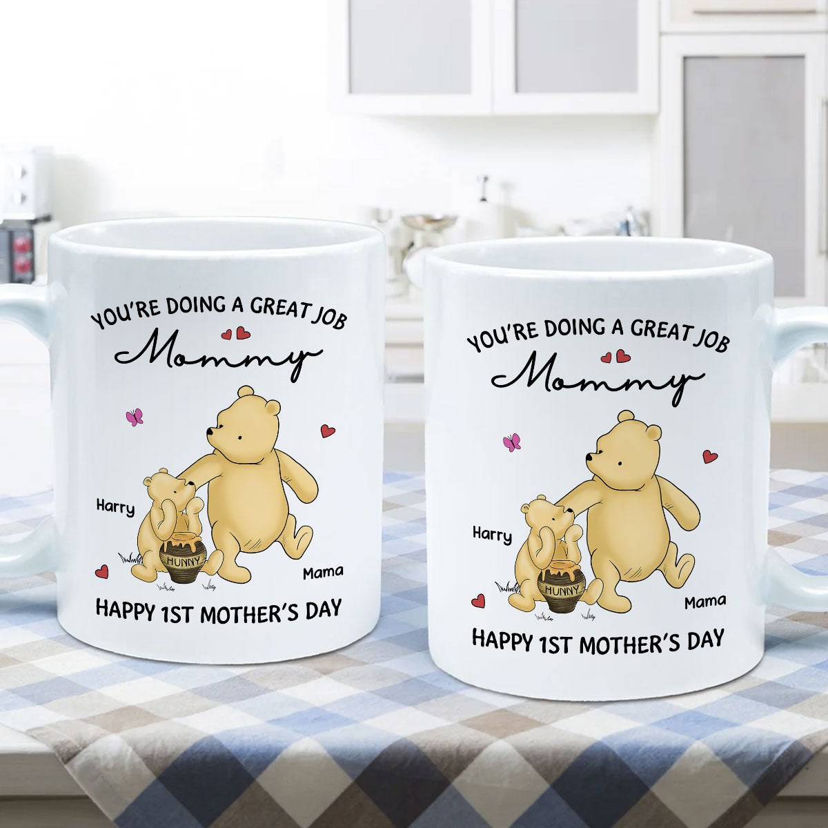 You're Doing Great Job Happy 1st Mother's Day Mommy Bear Personalized Mug