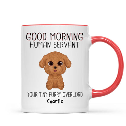Watercolor Cute Dogs Good Morning Dog Human Servant Personalized Mug