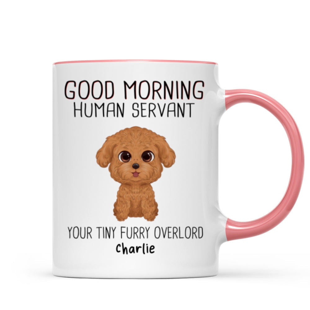 Watercolor Cute Dogs Good Morning Dog Human Servant Personalized Mug