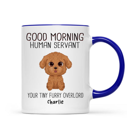Watercolor Cute Dogs Good Morning Dog Human Servant Personalized Mug