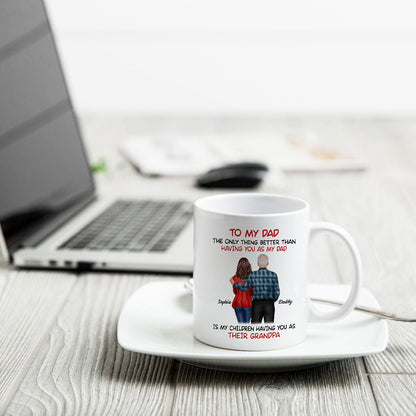 To My Dad From Daughter Happy Father's Day Personalized Mug
