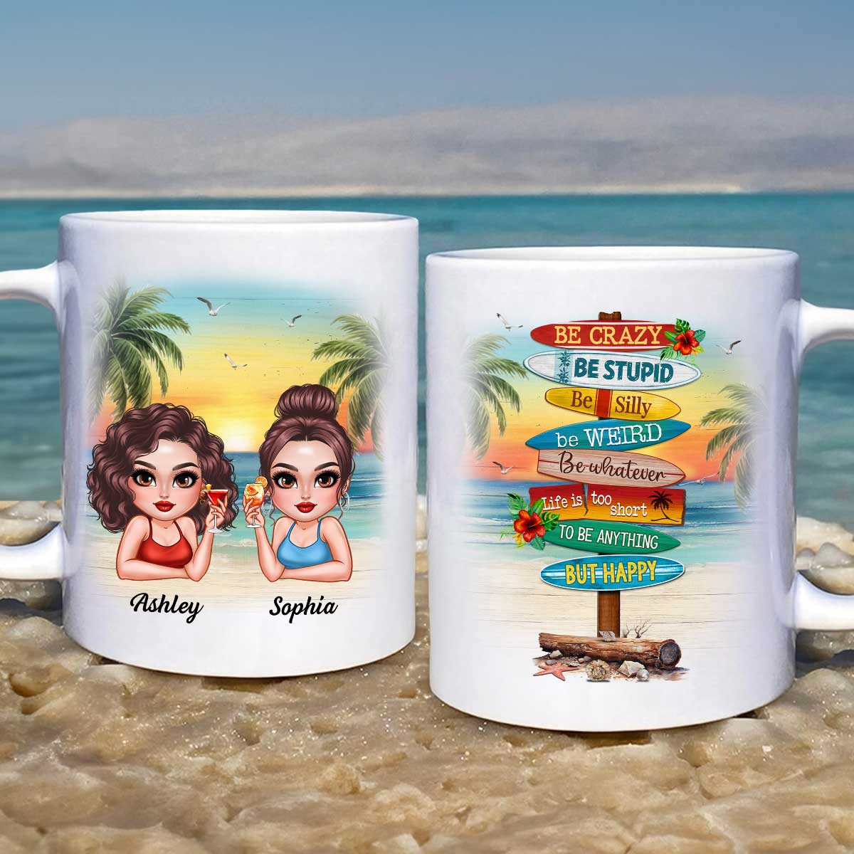 Summer Girls Be Happy Personalized Mug