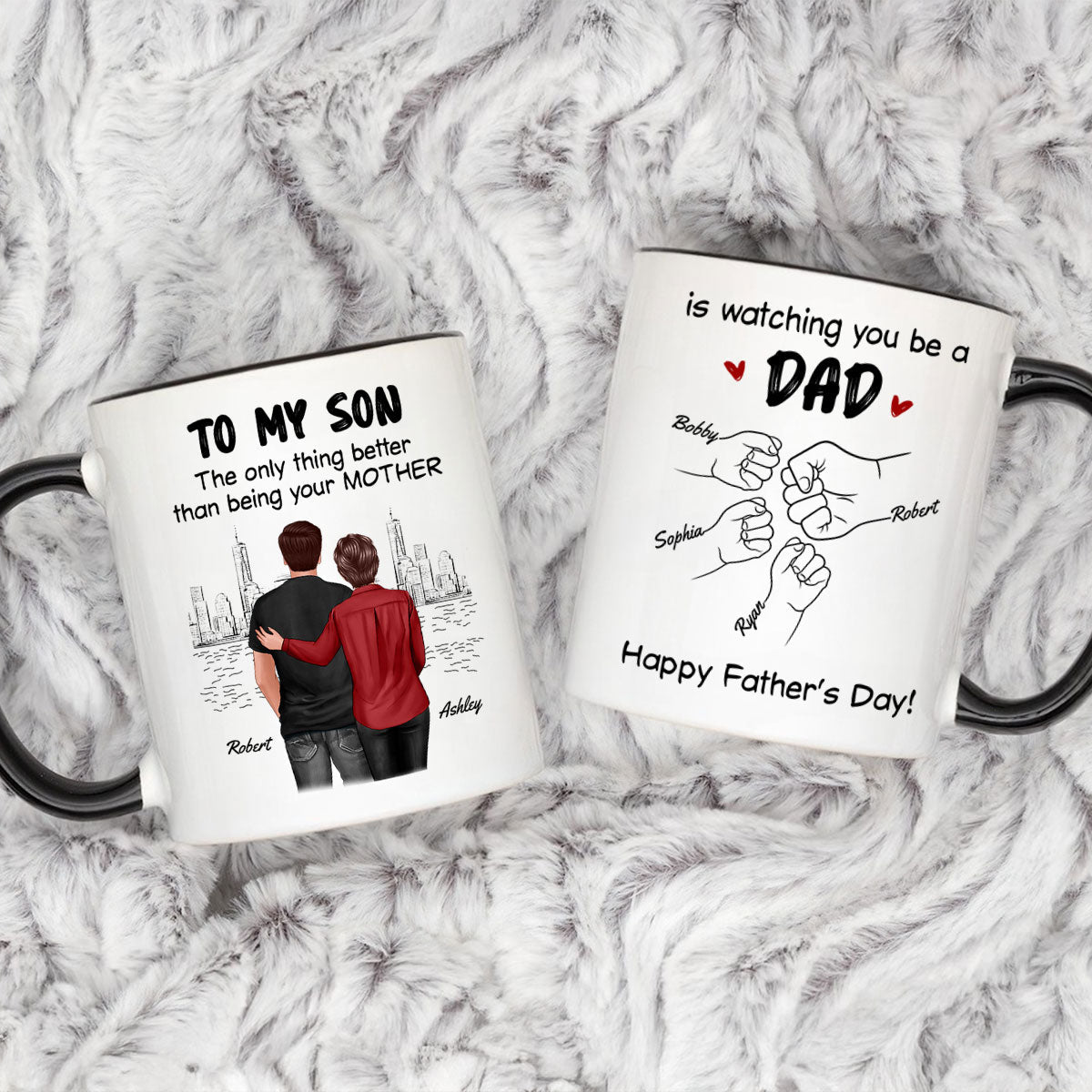 From Mom Dad To Son Watching You Be A Dad Personalized Mug, Gift For Son
