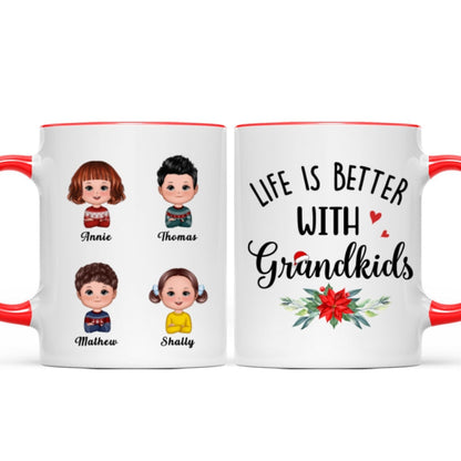 Life Is Better With Grandkids Christmas Personalized Mug