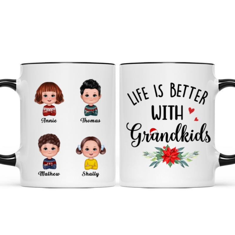 Life Is Better With Grandkids Christmas Personalized Mug