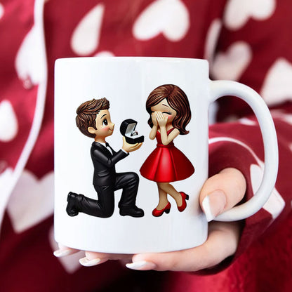 Personalized Mr Mrs Coffee Mug, Marriage Proposal Personalized Engagement Gift for him, Gift for her