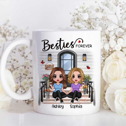 Doll Besties Sisters Front Porch Personalized Mug