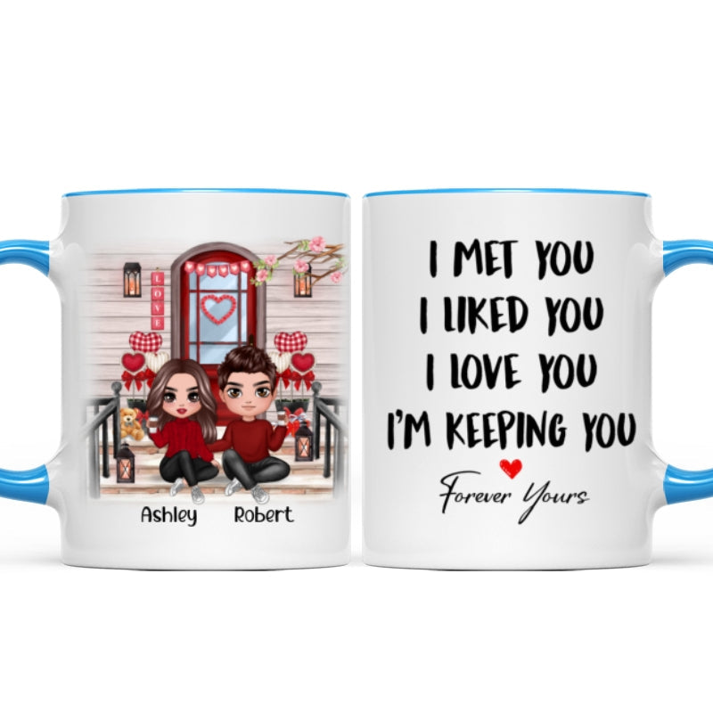Couple Sitting Front Porch Personalized Mug