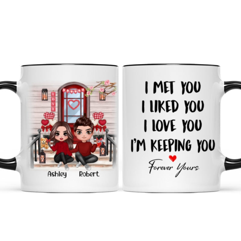 Couple Sitting Front Porch Personalized Mug