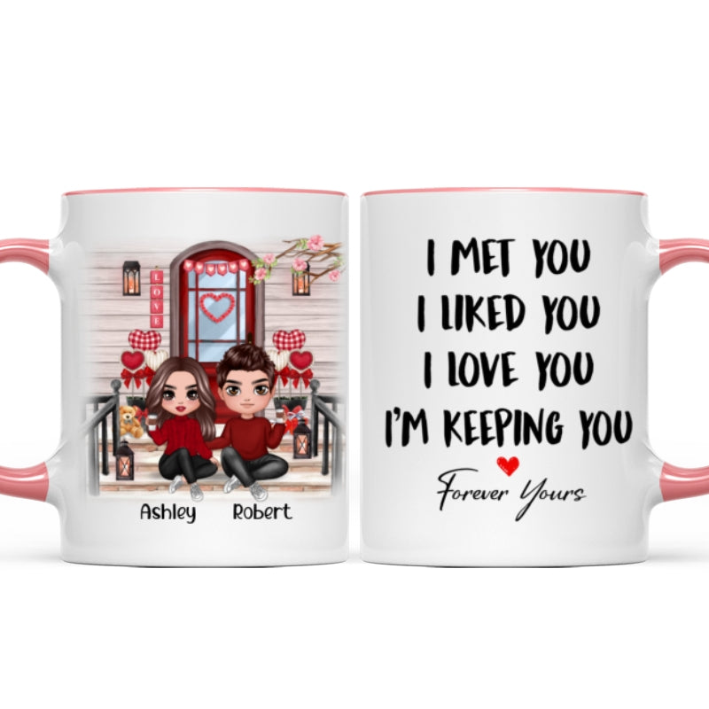 Couple Sitting Front Porch Personalized Mug
