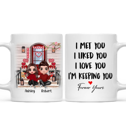 Couple Sitting Front Porch Personalized Mug