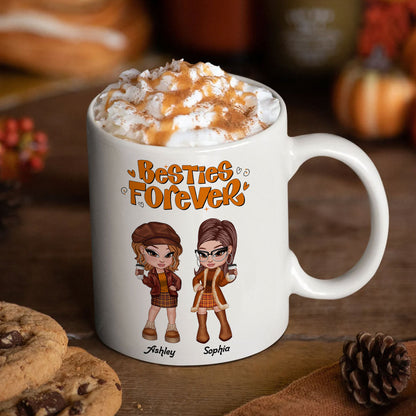 Trendy Fall Season Mug For Besties Sisters, Y2K Style