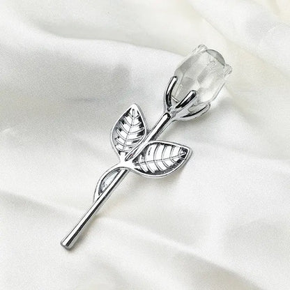 Crystal Glass Artificial Rose