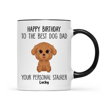 Watercolor Cute Dogs Happy Father's Day To The Best Dog Dad From Personal Stalkers Personalized Mug