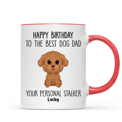 Watercolor Cute Dogs Happy Father's Day To The Best Dog Dad From Personal Stalkers Personalized Mug