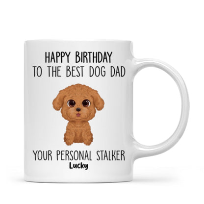 Watercolor Cute Dogs Happy Father's Day To The Best Dog Dad From Personal Stalkers Personalized Mug