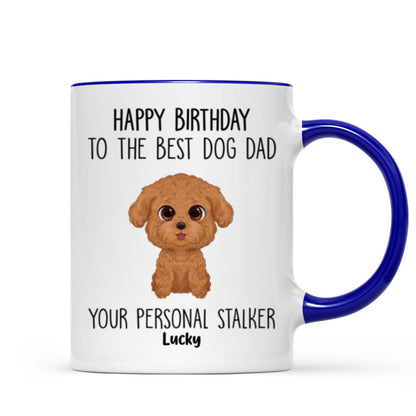 Watercolor Cute Dogs Happy Father's Day To The Best Dog Dad From Personal Stalkers Personalized Mug
