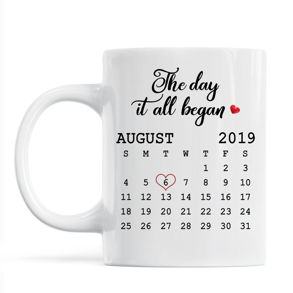 Hugging Couple Together Since Anniversary Date Personalized Mug