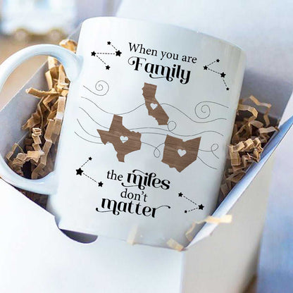 Long Distance Family Friends Siblings Sisters Besties Personalized Mug, Togetherness Christmas Gift, Birthday Gift, Gift For Loved Ones Far Away