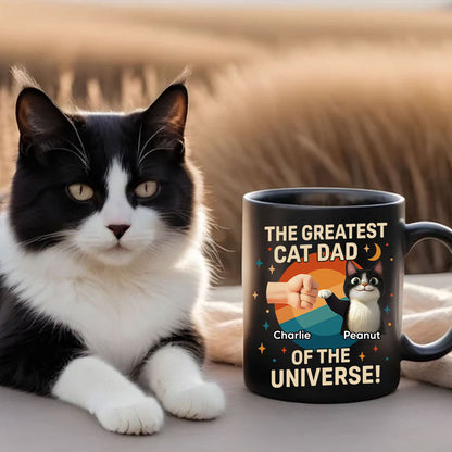 The Greatest Cat Dad of the Universe Personalized Mug, Gift for Cat Dads