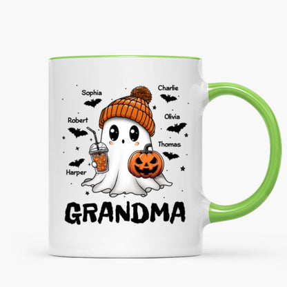 Fall Season Halloween Grandma Boo Personalized Mug, Halloween Gift For Grandma