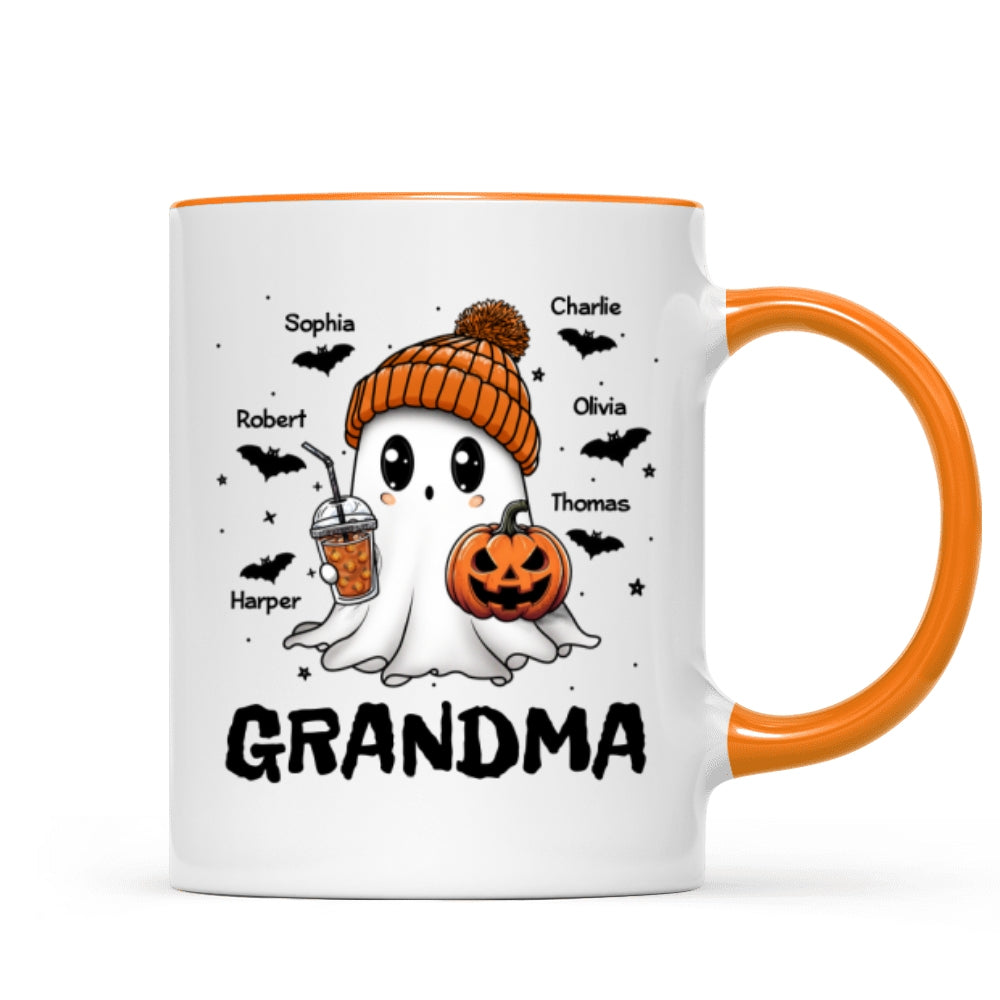 Fall Season Halloween Grandma Boo Personalized Mug, Halloween Gift For Grandma
