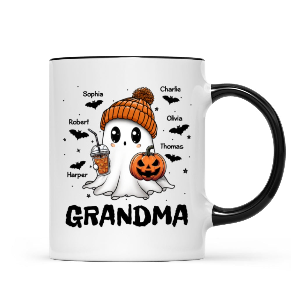 Fall Season Halloween Grandma Boo Personalized Mug, Halloween Gift For Grandma