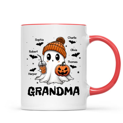 Fall Season Halloween Grandma Boo Personalized Mug, Halloween Gift For Grandma