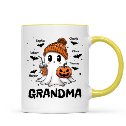 Fall Season Halloween Grandma Boo Personalized Mug, Halloween Gift For Grandma