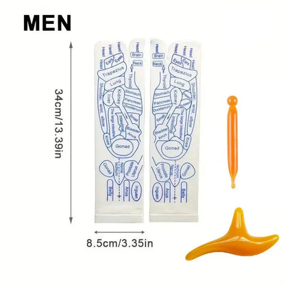 Acupressure Reflexology Socks With Massage Stick