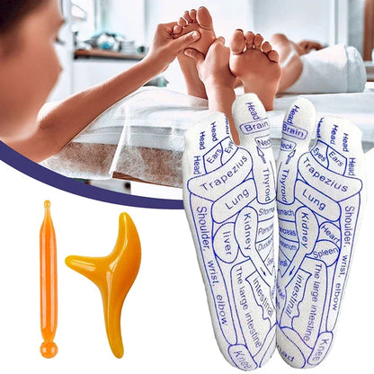 Acupressure Reflexology Socks With Massage Stick