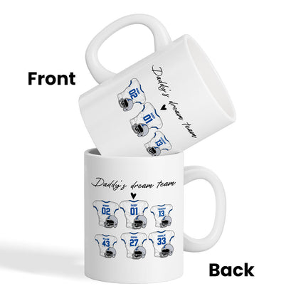 Daddy's Dream Team American Football Personalized Mug