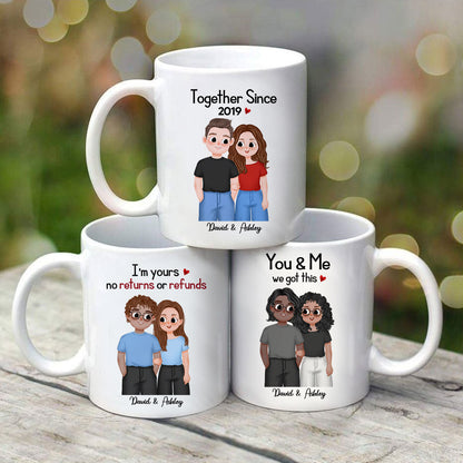 Cute Illustration Couple Together Since Gift For Him For Her Personalized Mug