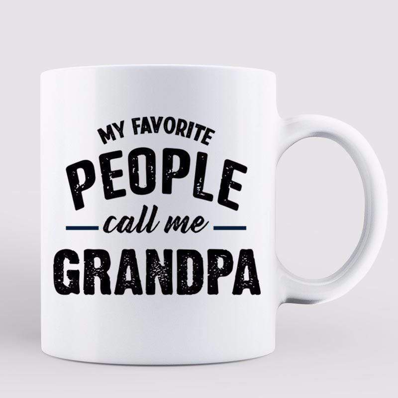 Favorite People Call Me Grandpa Man And Kids Personalized Mug