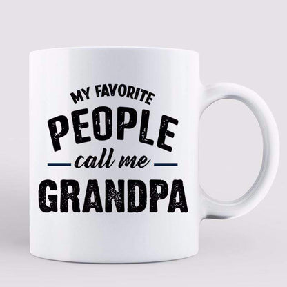Favorite People Call Me Grandpa Man And Kids Personalized Mug