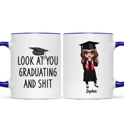Look At You Graduating Funny Graduation Gift For Graduate Personalized Mug